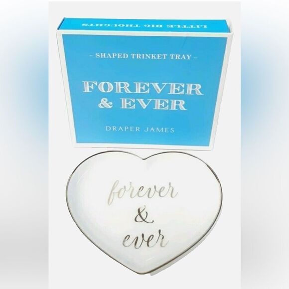 Draper James Forever Ever Trinket Tray Magnolia White Multi Ceramic NWT Ipsy bag - Picture 1 of 5